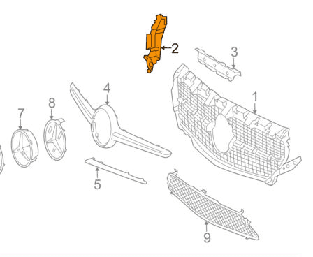 MB CLA X117 Front Bumper Left Radiator Grille Bracket A1178880100 NEW GENUINE