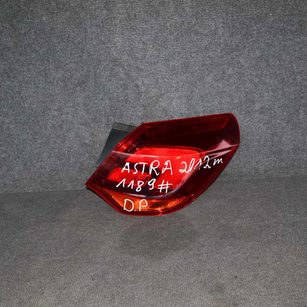 OPEL ASTRA J 2012 Rear Right Tail Light 13306460