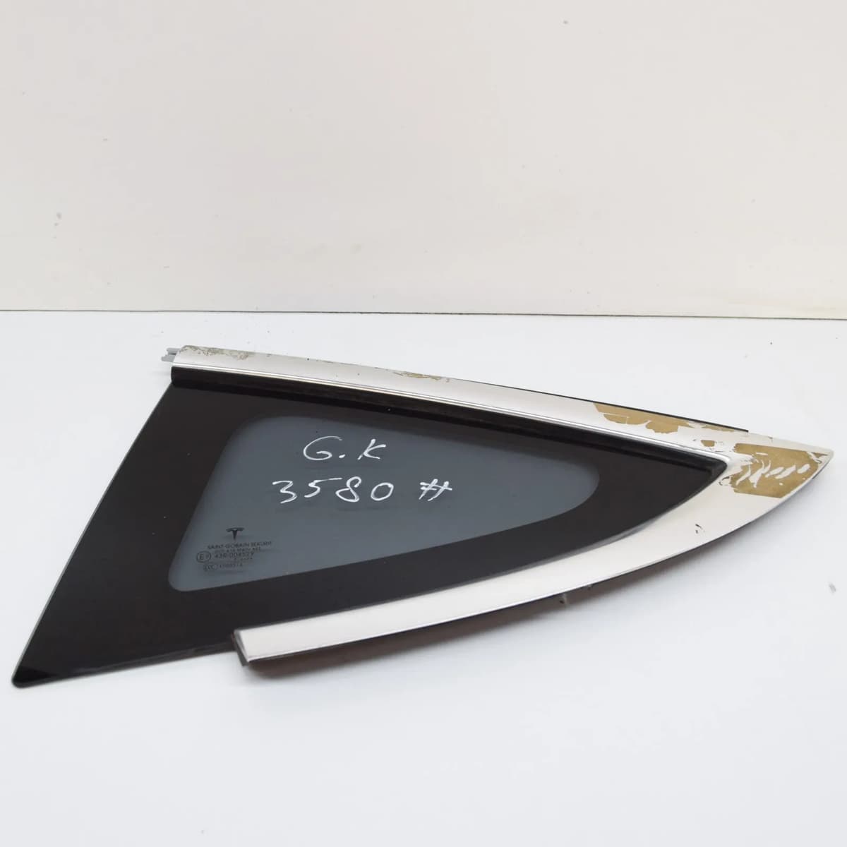 TESLA MODEL 3 Rear Left Quarter Window Glass 43R-004529 Electricity 2018 AS2