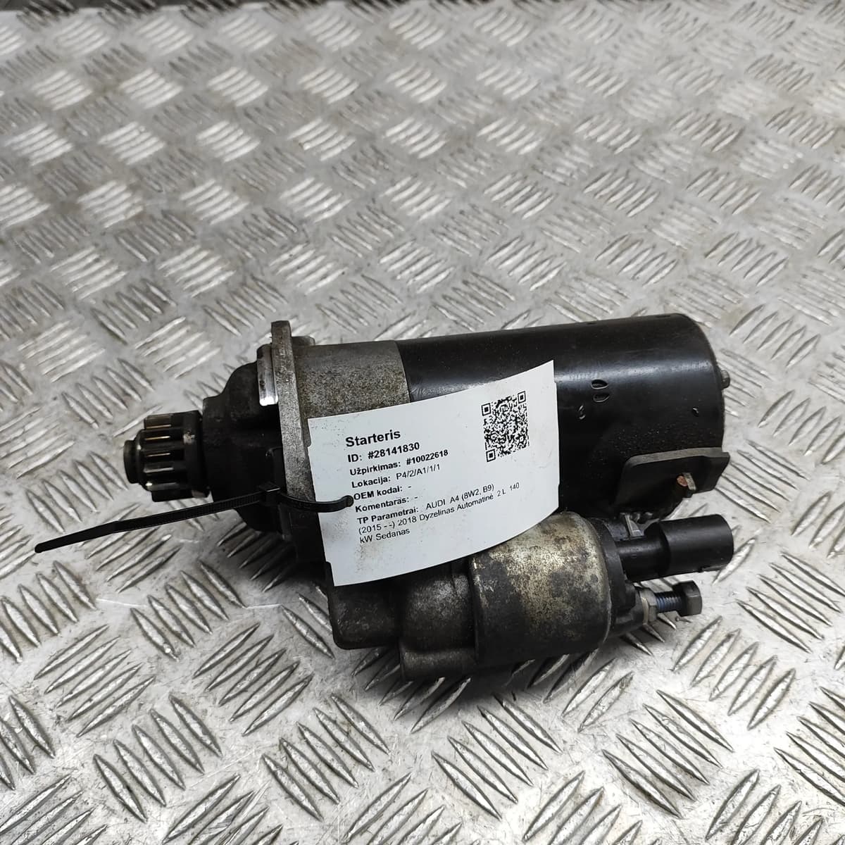 AUDI A4 B9 Starter Motor 02Z911024H 2.0 Diesel 140kw 2018 28141830