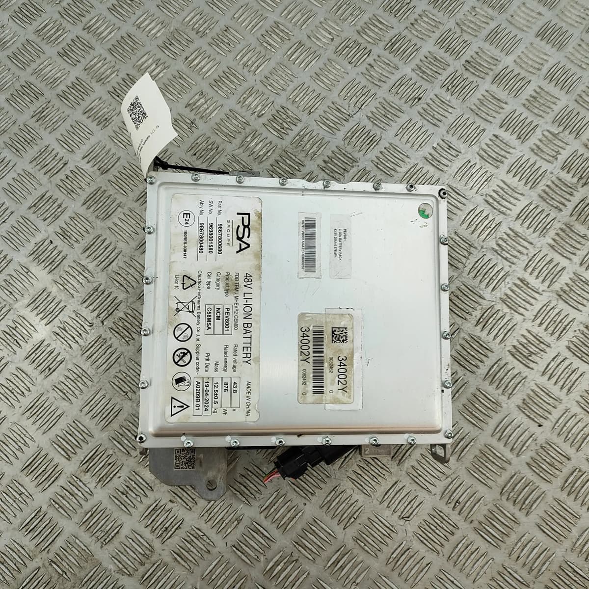 JEEP Avenger J2 Battery 9867800680 1.2 Hybrid 74kw 2024 28596832