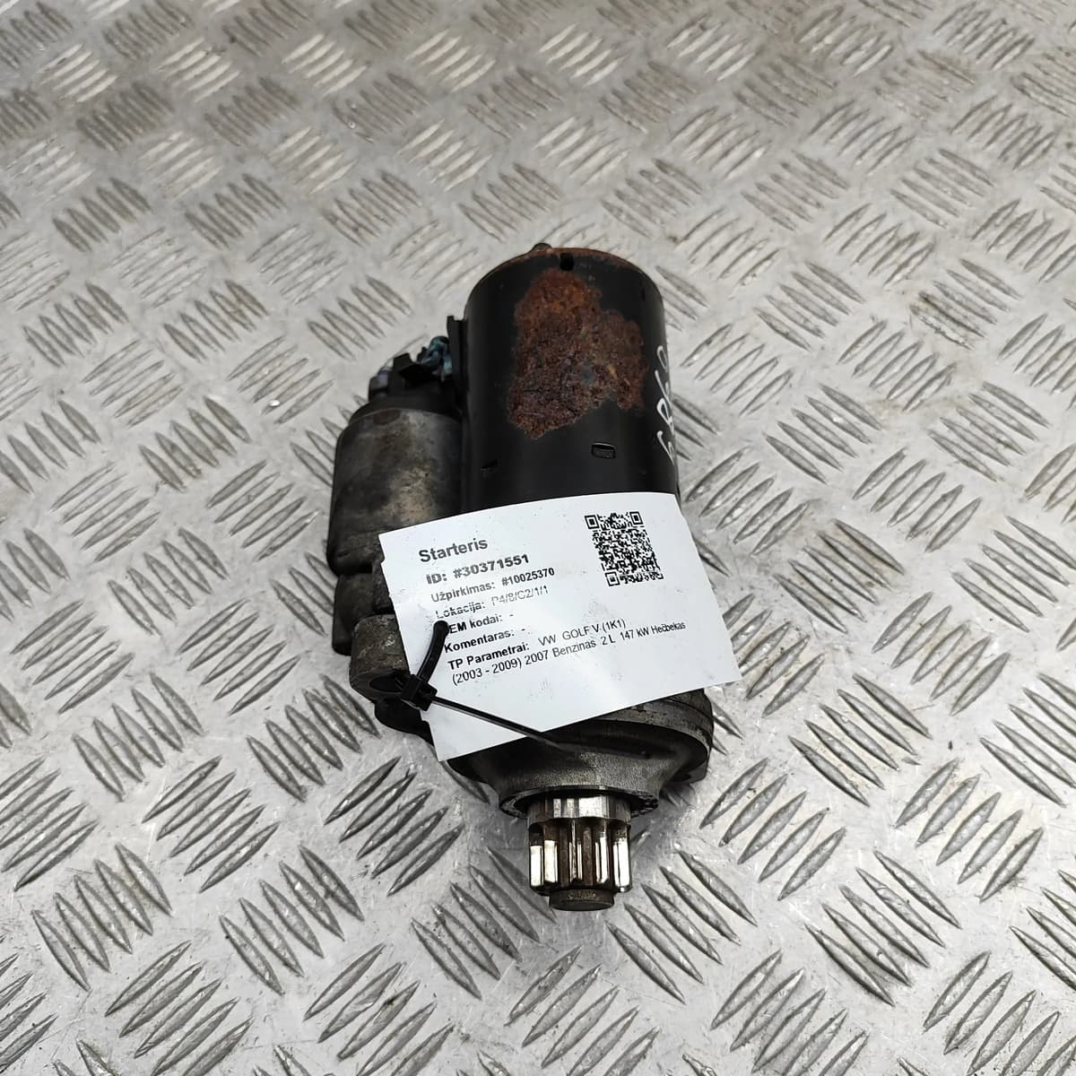 Volkswagen Golf MK5 1K Starter Motor 02E911023J 2.0 Petrol 147kW 2007 30371551