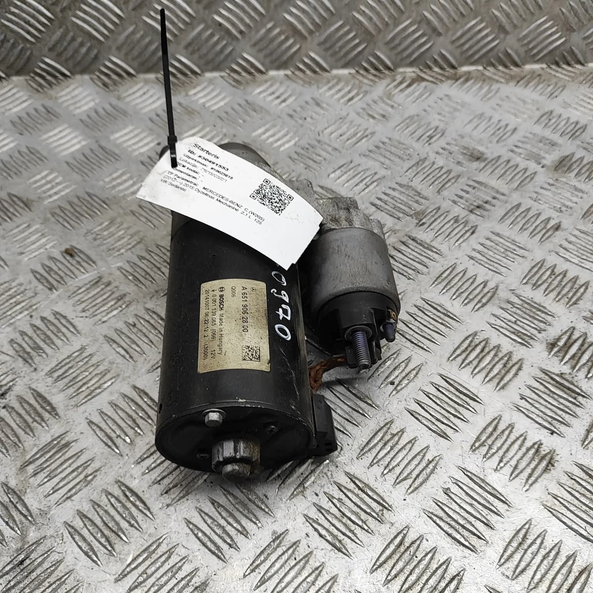 MERCEDES-BENZ C W205 Starter Motor A6519062800 2.1 Diesel 125kW 2015 30491553