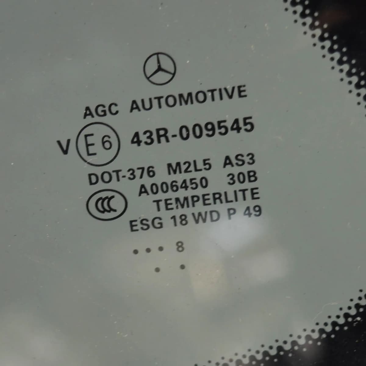 MERCEDES-BENZ GL-CLASS X166 Rear Left Door Window Quarter 43R-009545 Tinted