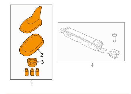 Volkswagen Caddy 2K Roof Aerial Antenna Shark 3C0035507AM NEW GENUINE