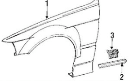 BMW 3 E36 Front Left Fender Wing 41351977875 1977875 NEW GENUINE