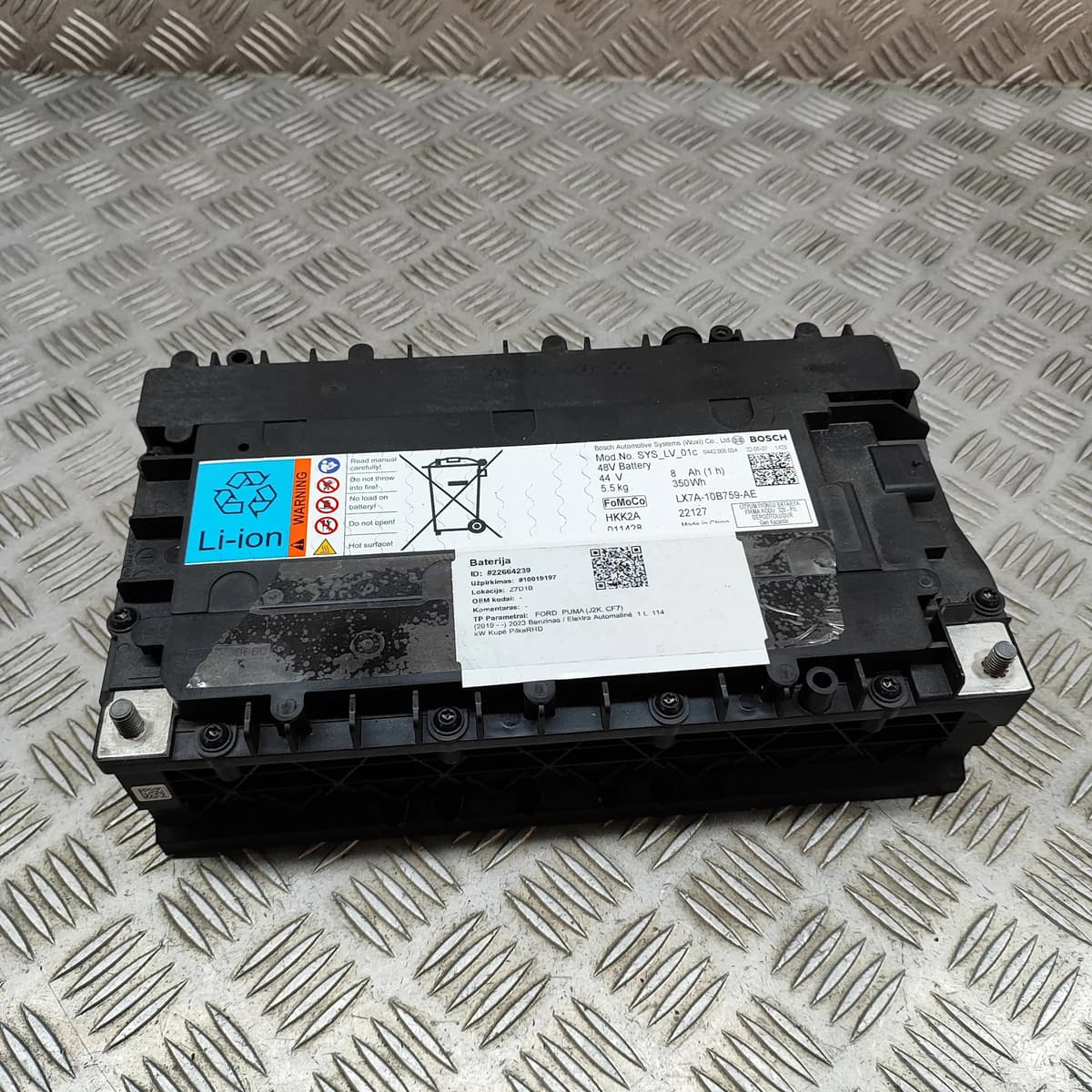 FORD PUMA Battery LX7A-10B759-AE 1.0 Hybrid 114KW 2023 48V 8Ah 350Wh