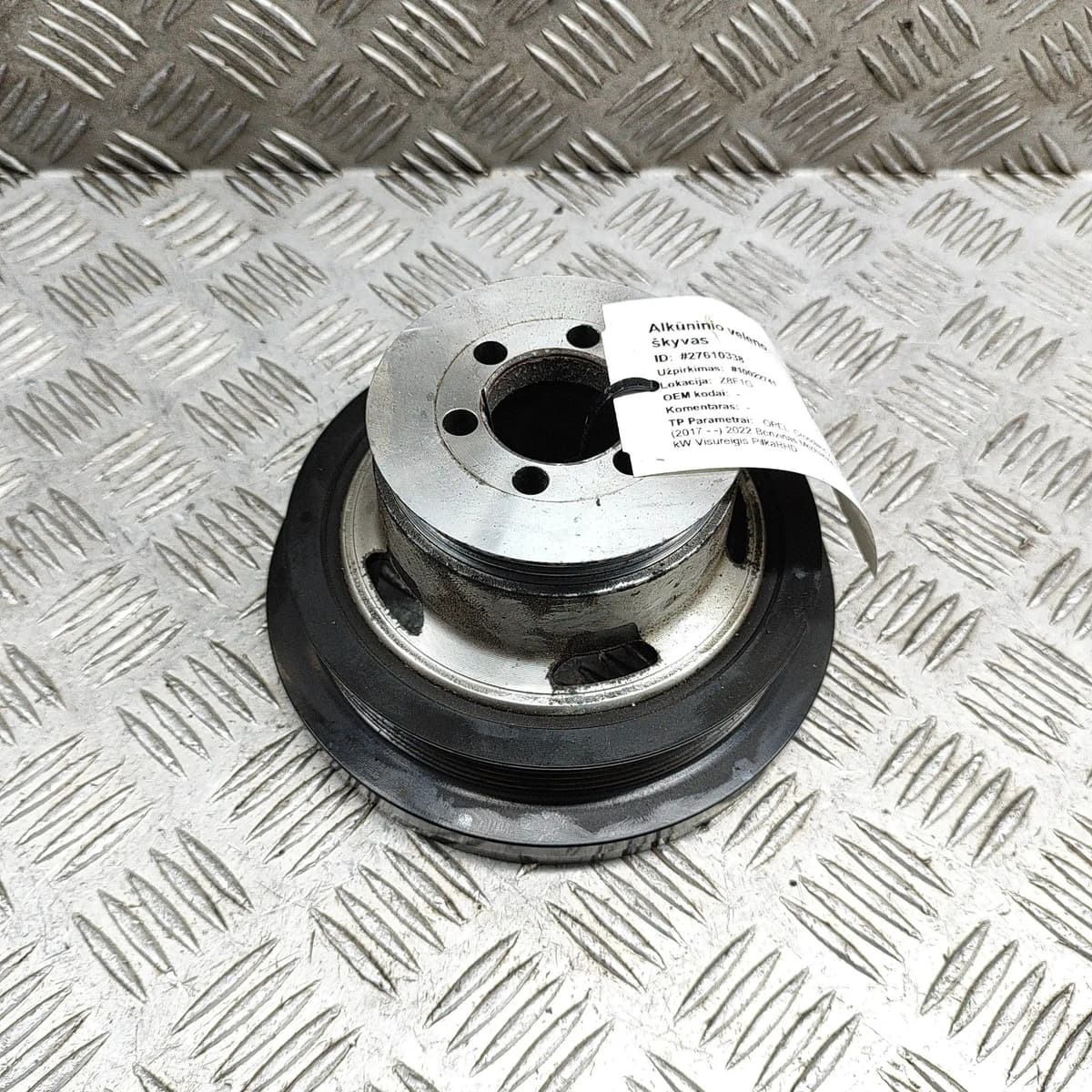 OPEL VAUXHALL Crossland X P17 Crankshaft Pulley 3558004 1.2 Petrol 60kw 2022