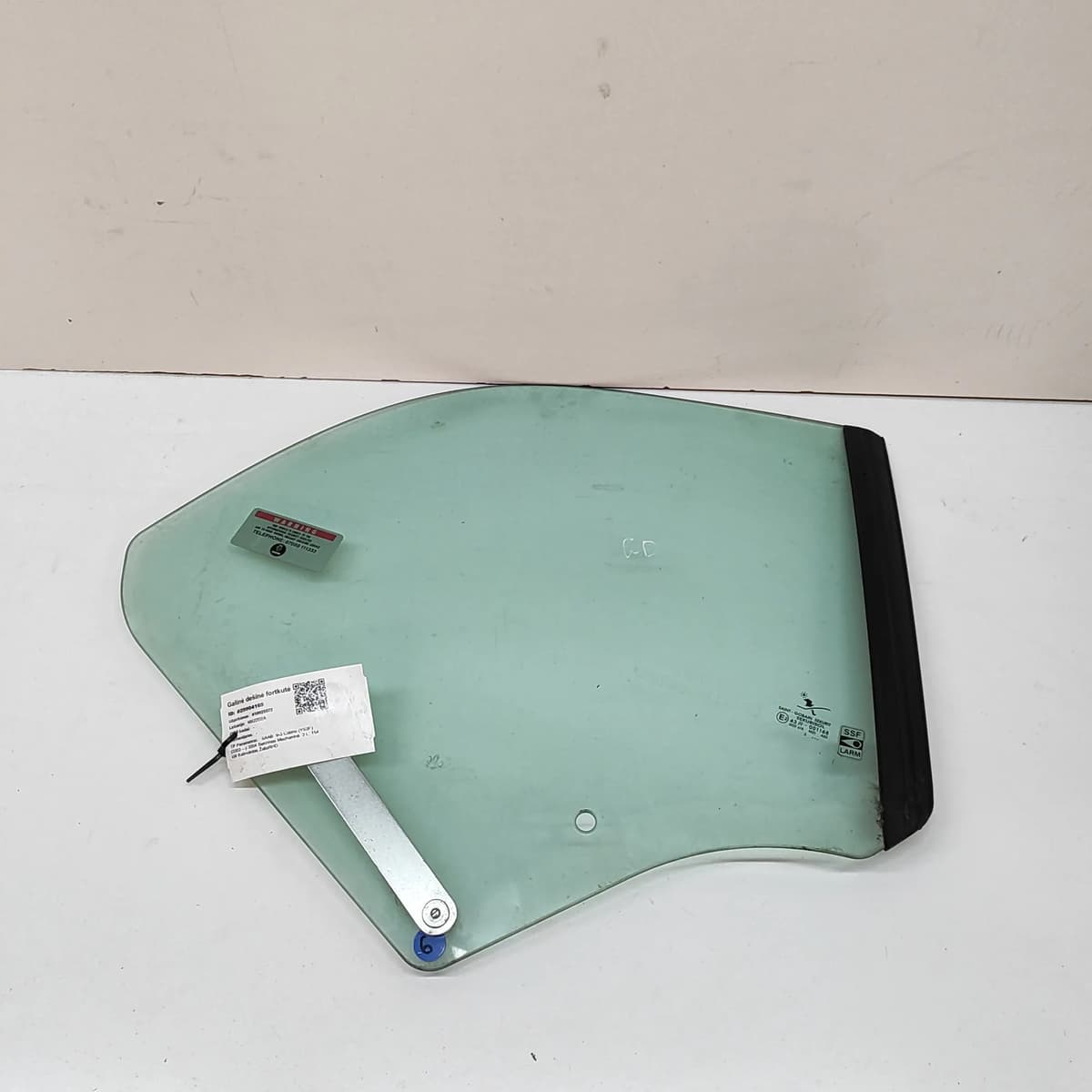 SAAB 9-3 Cabrio YS3F Rear Right Quarter Window AS2 12760035 2004 29904165