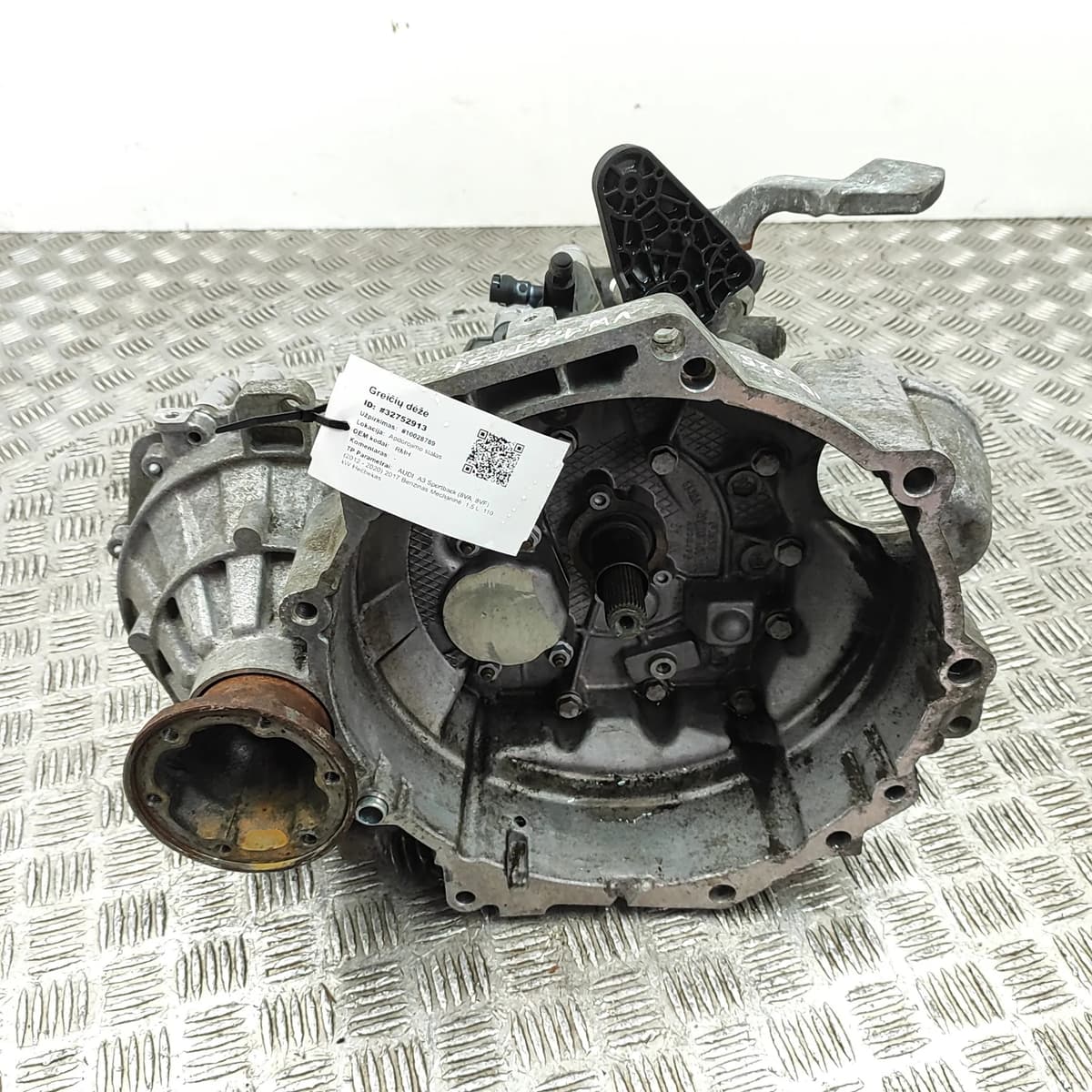 AUDI A3 Sportback 8VA, 8VF Gearbox RMH 1.5 Petrol 110kw 2017 32752913