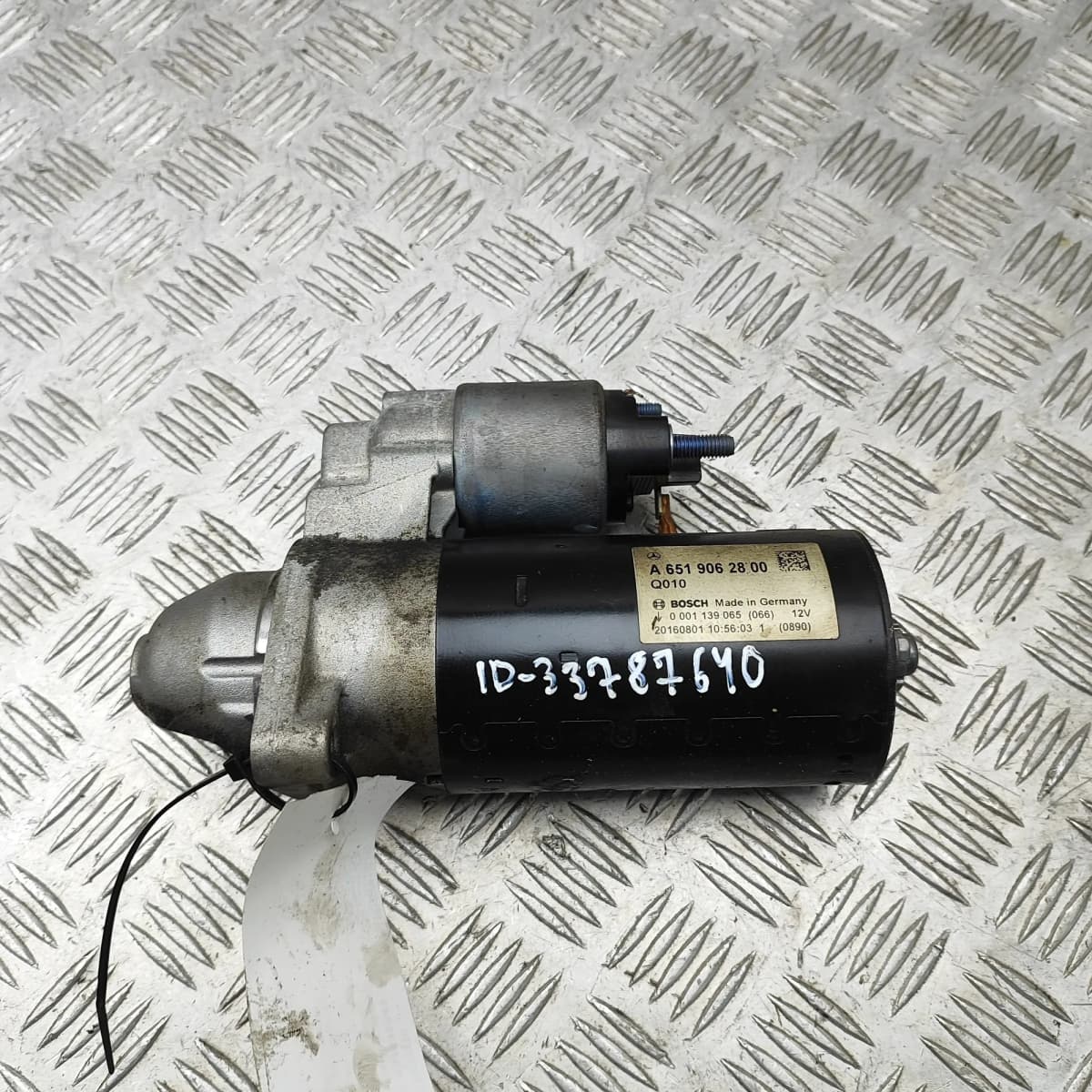 MERCEDES-BENZ C W205 Starter Motor A6519062800 2.1 Diesel 150kw 2016 33935841