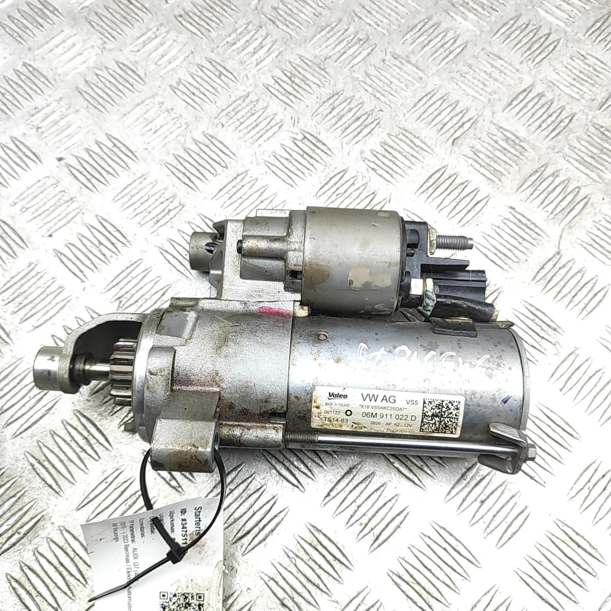 AUDI Q7 4M MK2 Starter Motor 06M911022D 3.0 Hybrid 280kw 2023 34751178