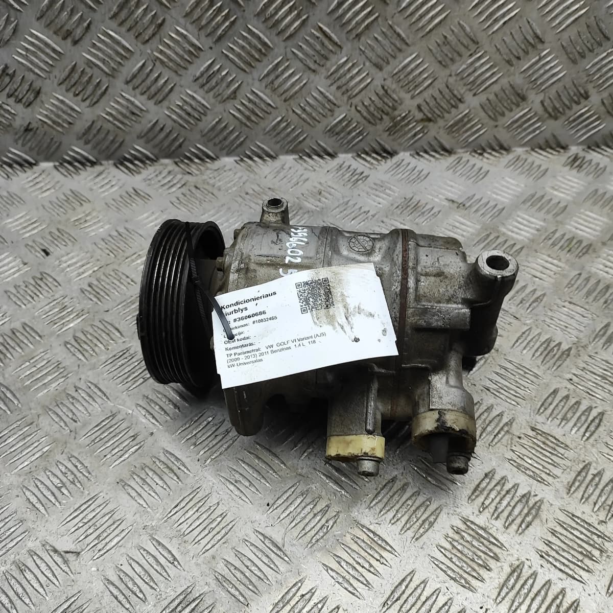 VW GOLF Mk6 Variant Air Condition A/C Pump 1K0820859T 1.4 Petrol 36060686 2011