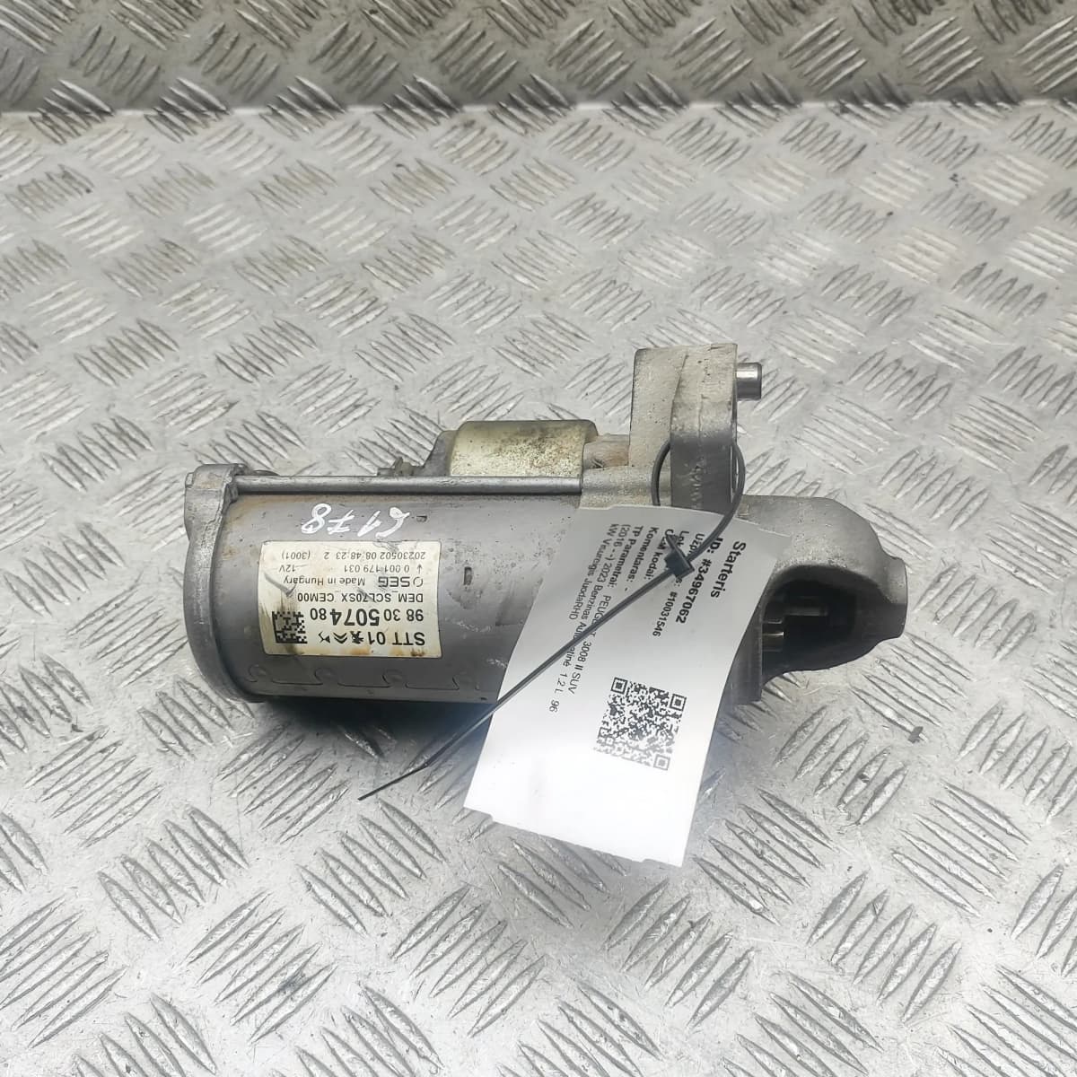 PEUGEOT 3008 P84 MK2 SUV Anlasser 9830507480 1,2 Benzin 96 kW 2023 34967062